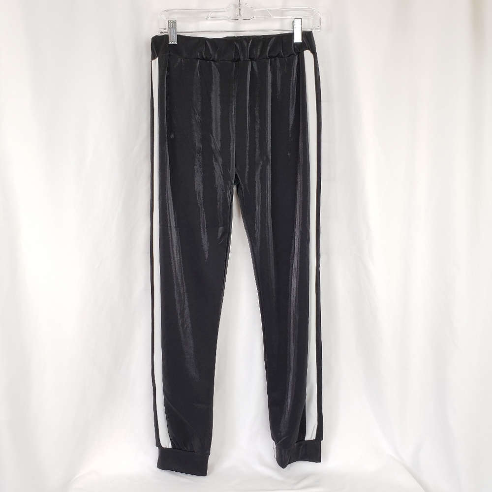 Joggers Black with White Stripe